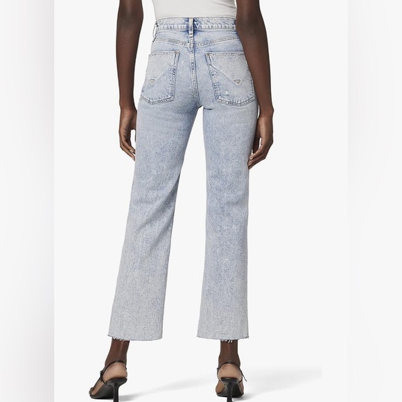 NWT Hudson Remi high rise straight cropped distressed raw edge jeans sz 28 - Picture 2 of 5
